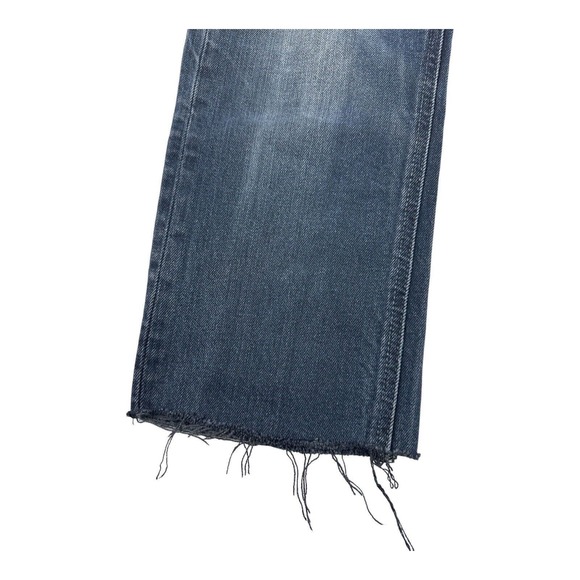 Nudie Organic Cotton Black Distressed Destroyed Cropped Fray Mens Jeans 33x26 - Picture 2 of 7